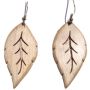 Pendientes de Madera en forma de Hoja