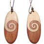 Sycamore and Macawood Spiral Earrings