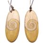  Sycamore and Yellowheart Wood Spiral Earrings