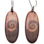 Kapok and Macawood Spiral Earrings