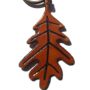 Oak Leaf Leather Keyring