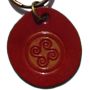 St Tegra Tetraskele Leather Keyring