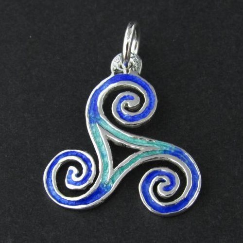Pendants Galician Blue Triskele Silver Pendant