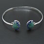 St James' Scallop Shells Silver Bracelet with Blue Enamel