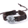 Triskele and Faux Leather Bracelet