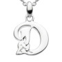 Letter D - Silver Celtic Initial Pendant