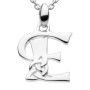 Letter E - Silver Celtic Initial Pendant