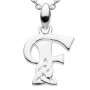 Letter F - Silver Celtic Initial Pendant