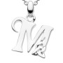 Letter M - Silver Celtic Initial Pendant