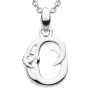 Letter O - Silver Celtic Initial Pendant