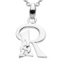 Letter R - Silver Celtic Initial Pendant