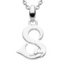 Letter S - Silver Celtic Initial Pendant