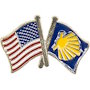 Galicia-USA Camino Pilgrim Lapel Pin